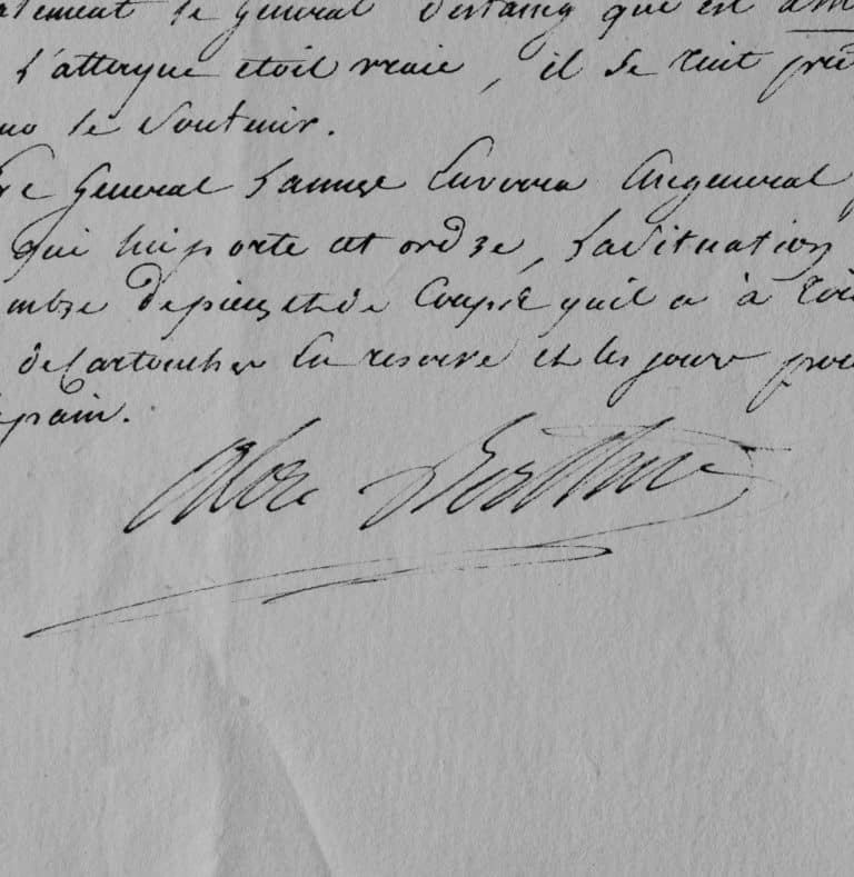 Berthier donne ses instructions à Lannes pendant la campagne d&rsquo;Egypte