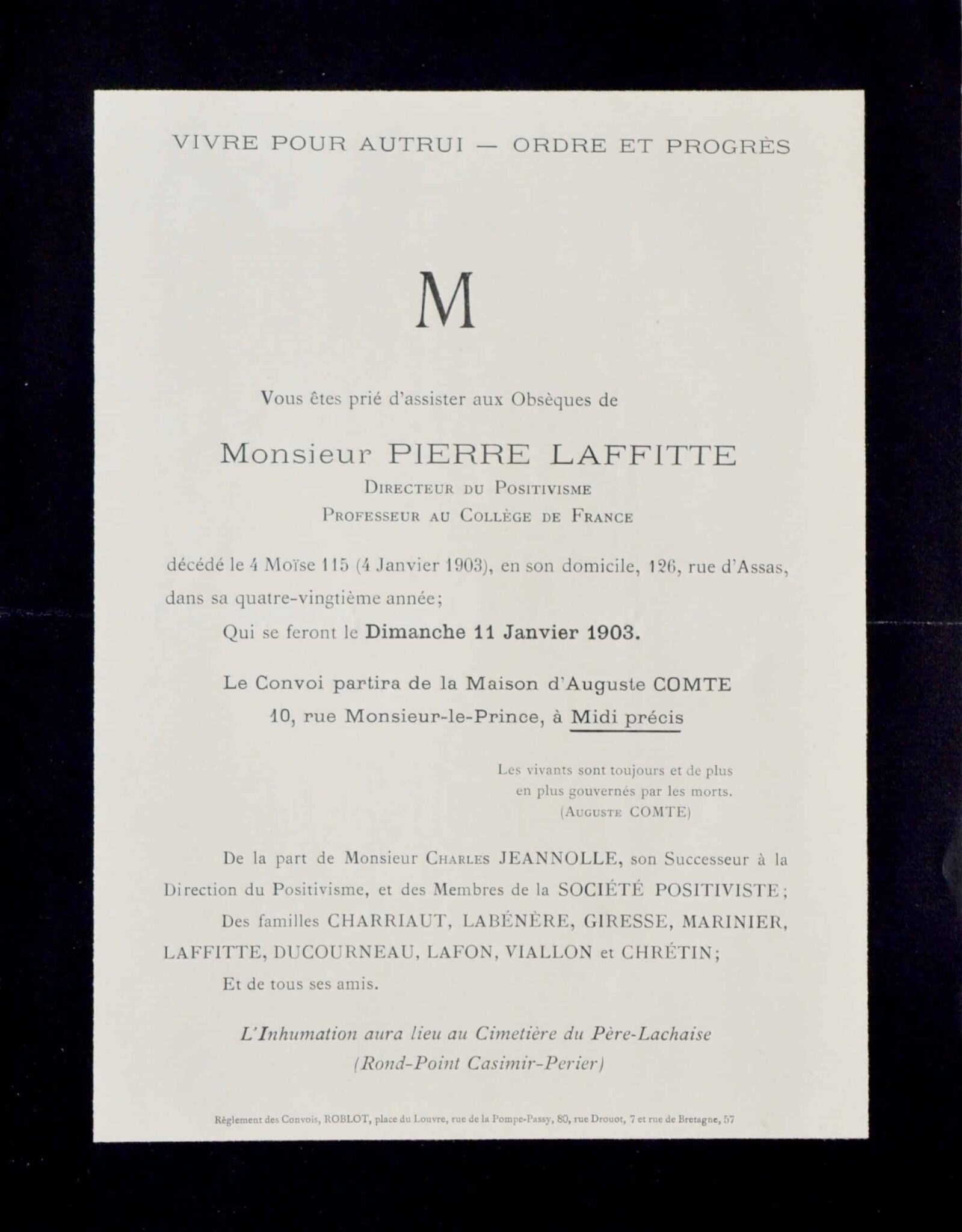 Pierre Laffitte salue la percée du Positivisme en Allemagne – vue 5 Pierre Laffitte salue la percée du Positivisme en Allemagne – vue 5