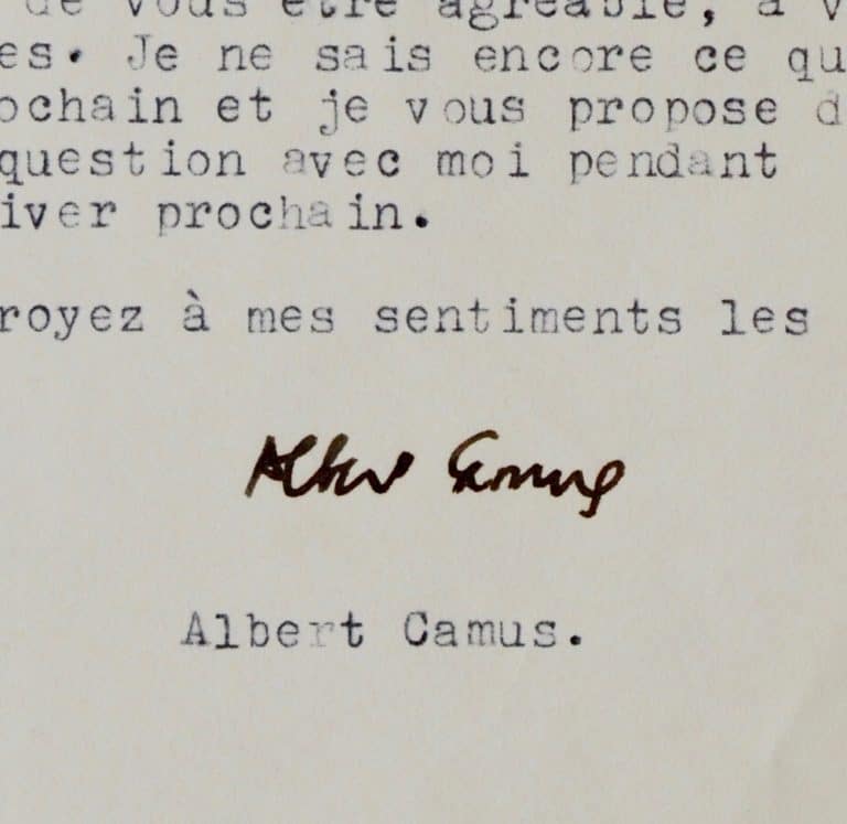 Albert Camus débordé de travail