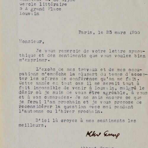Albert Camus débordé de travail – vue 2