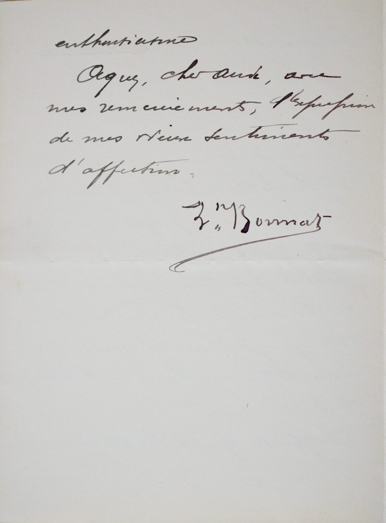 Correspondance de Léon Bonnat à Albert Besnard – vue 7 Correspondance de Léon Bonnat à Albert Besnard – vue 7