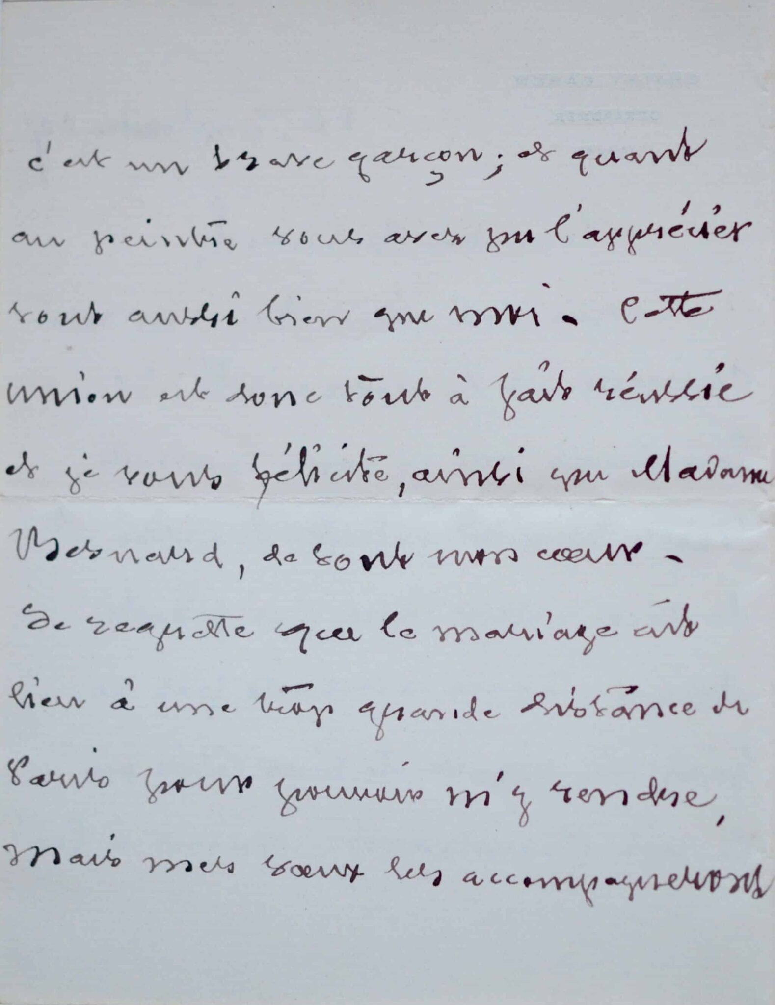 Correspondance de Léon Bonnat à Albert Besnard – vue 9 Correspondance de Léon Bonnat à Albert Besnard – vue 9