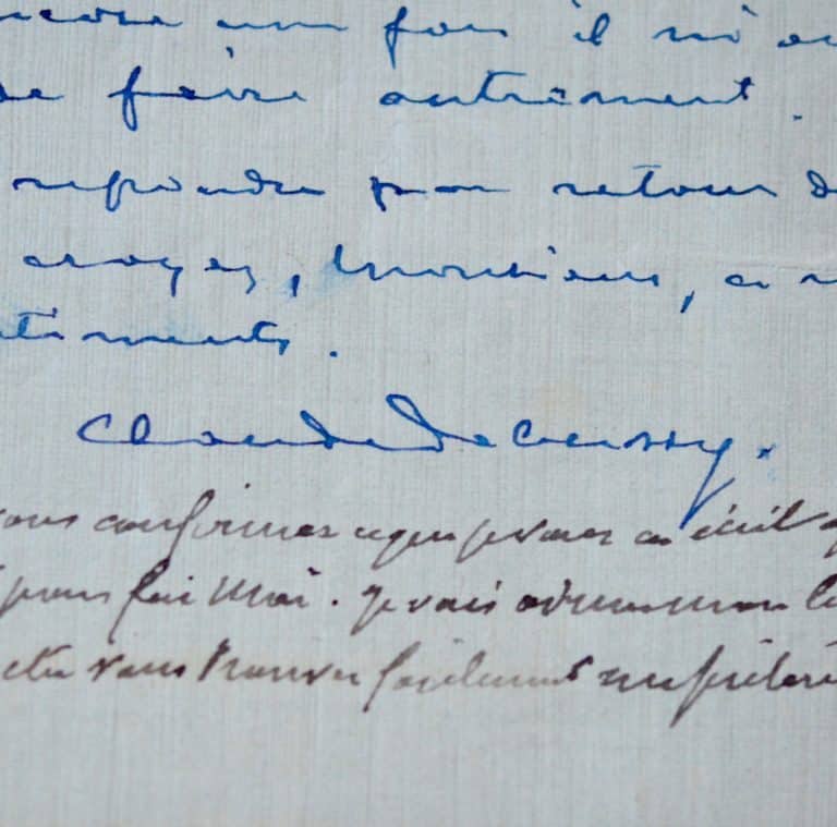 Debussy, malade, ne peut régler ses dettes