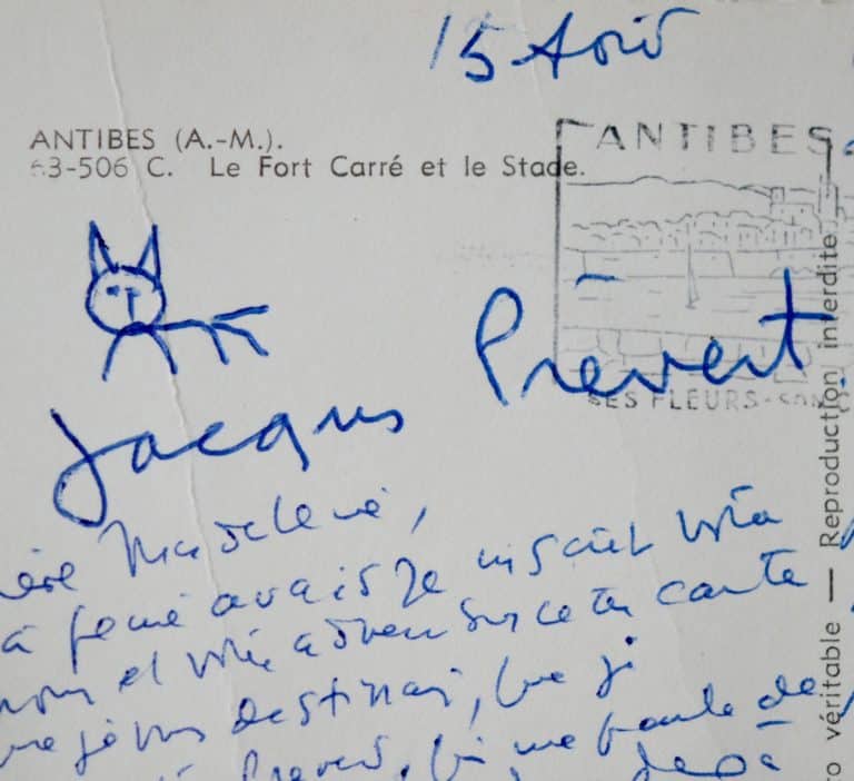 Jacques Prévert s&rsquo;invite dans le courrier de Vedrès et Chapsal