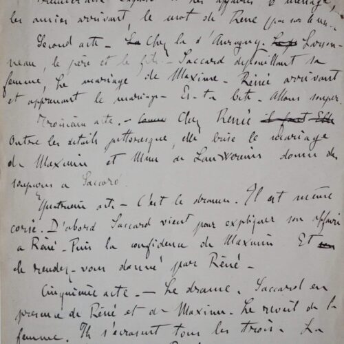 La Curée, adaptée au théâtre par Émile Zola sous le titre de "Renée" – vue 2