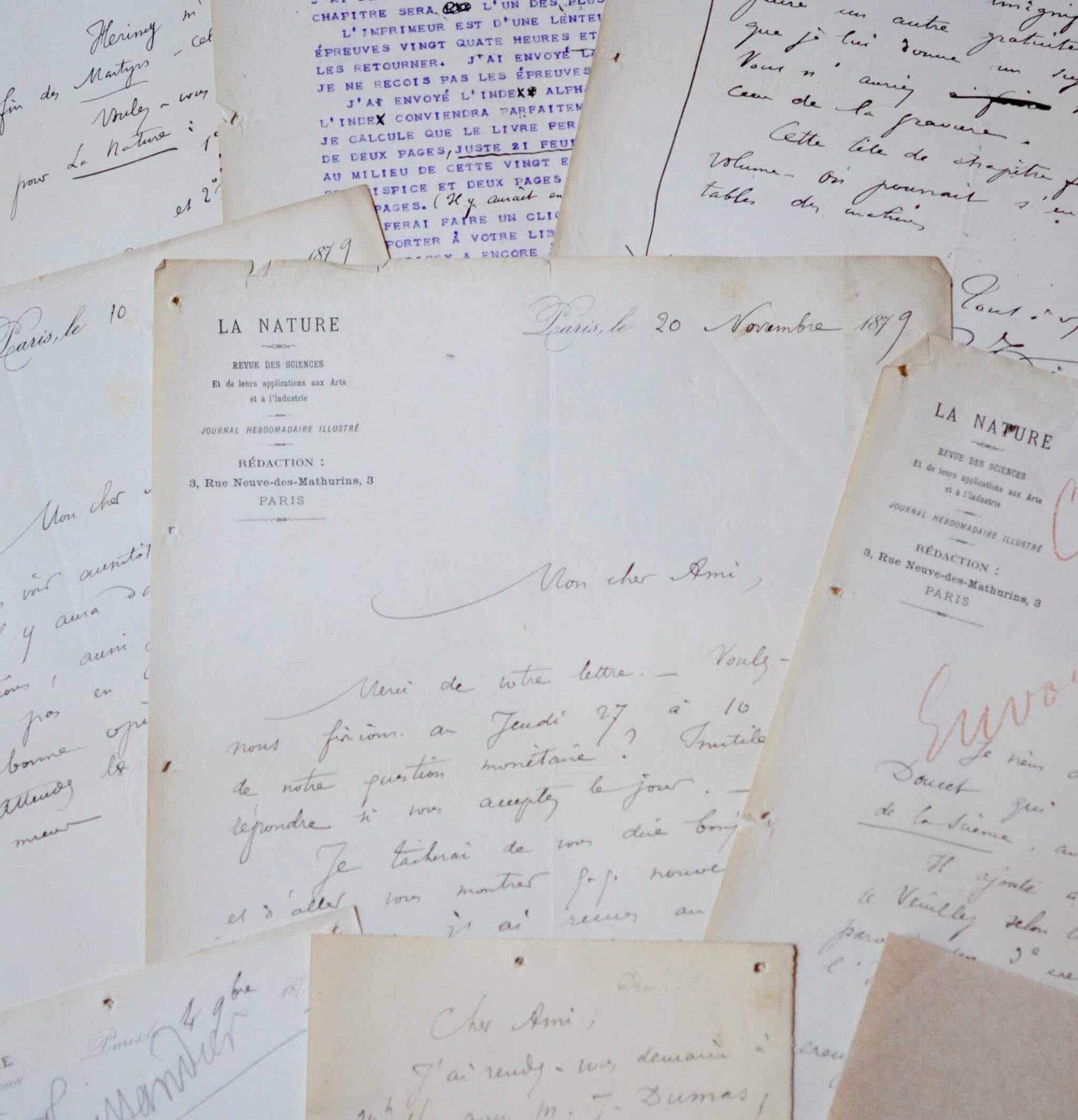 Correspondance de Gaston Tissandier avec Maurice Dreyfous