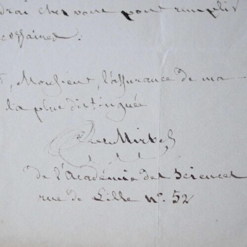 Charles François Brisseau de Mirbel intègre la Société des gens de Lettres