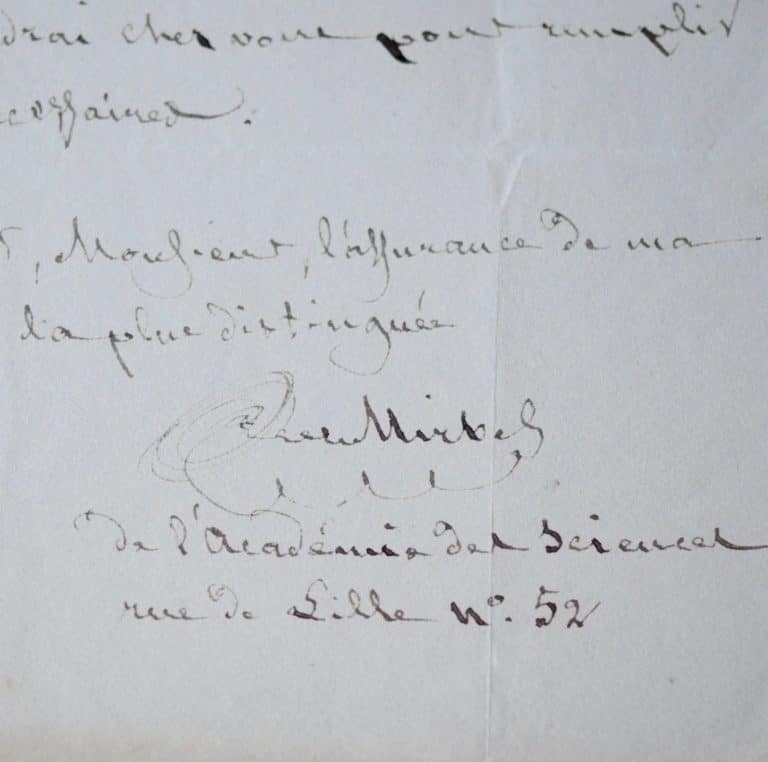 Charles François Brisseau de Mirbel intègre la Société des gens de Lettres