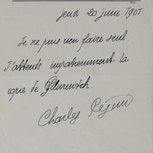 Charles Péguy et les Cahiers de la Quinzaine – vue 2