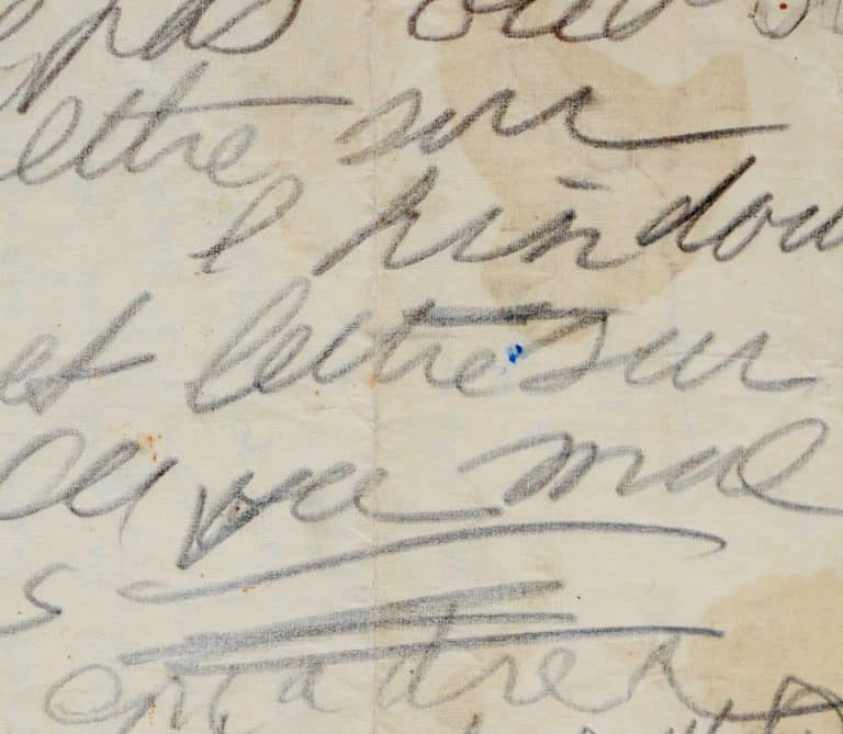Artaud évoque son portrait de Manouche Pastier, sur une lettre de Colette Thomas