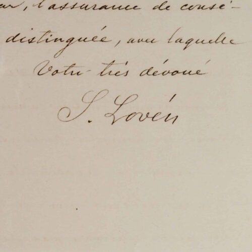 Lovén souhaite intégrer l'Académie des sciences