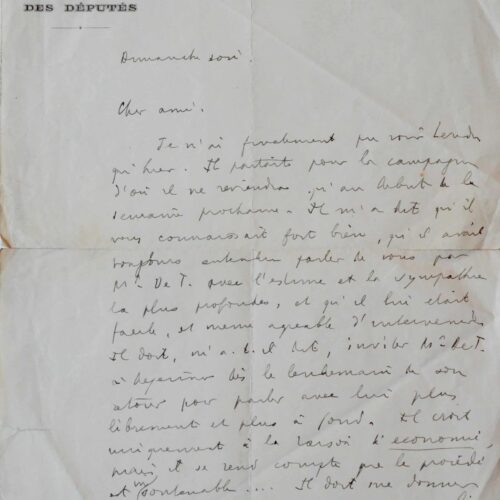 Lettre de Léon Blum adressée à un ami – vue 2