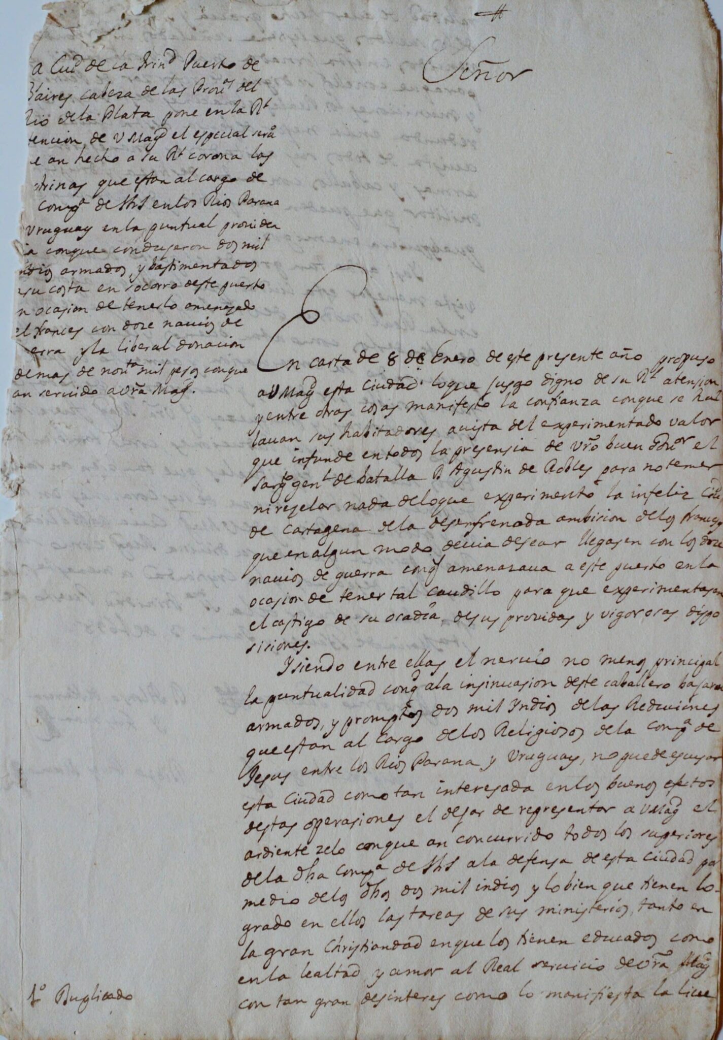 1698 : De la défense de Buenos Aires contre les attaques françaises – vue 2 1698 : De la défense de Buenos Aires contre les attaques françaises – vue 2