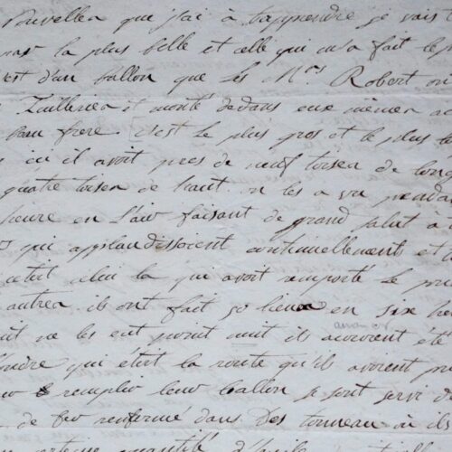 [Aérostation] 1784 : témoignage d'un départ de ballon des Frères Robert