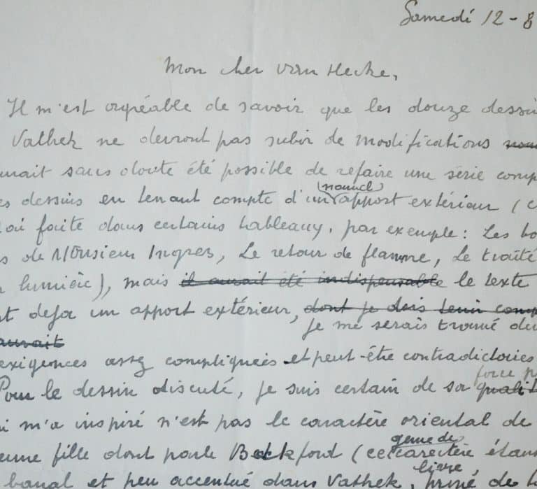 Magritte réalise douze dessins pour Vathek
