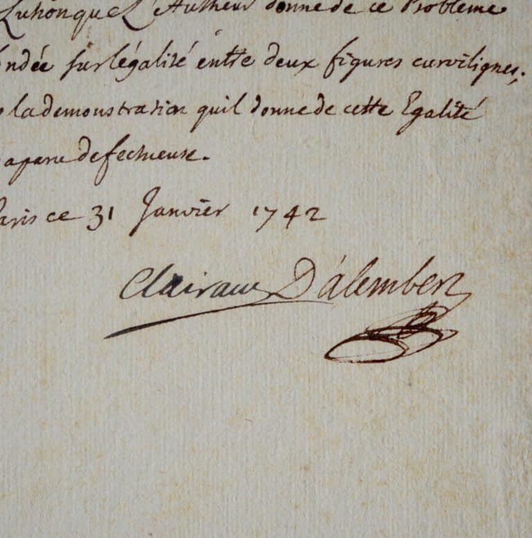 D&rsquo;Alembert et Clairaut contredisent Ancelot