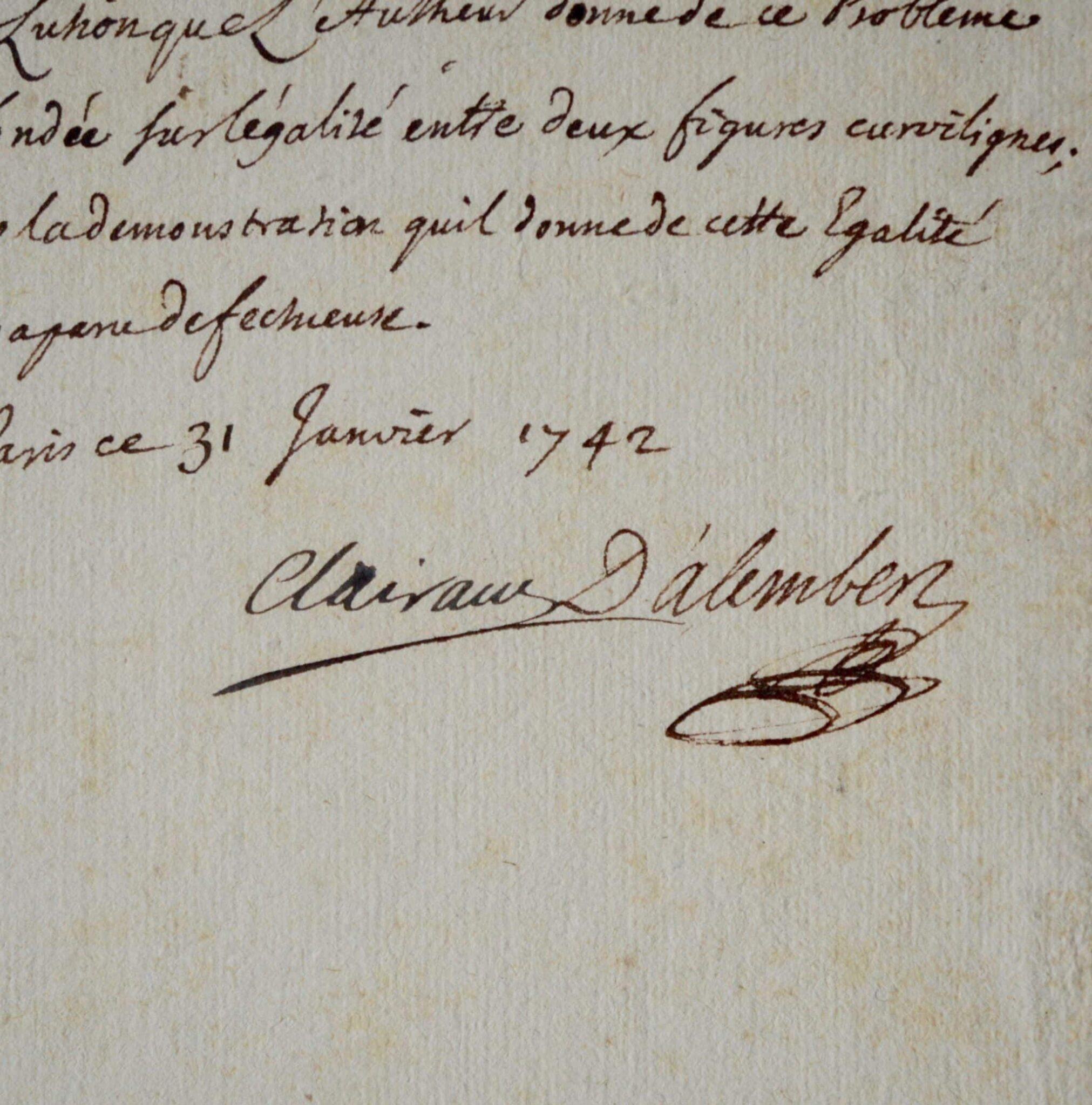 D’Alembert et Clairaut contredisent Ancelot