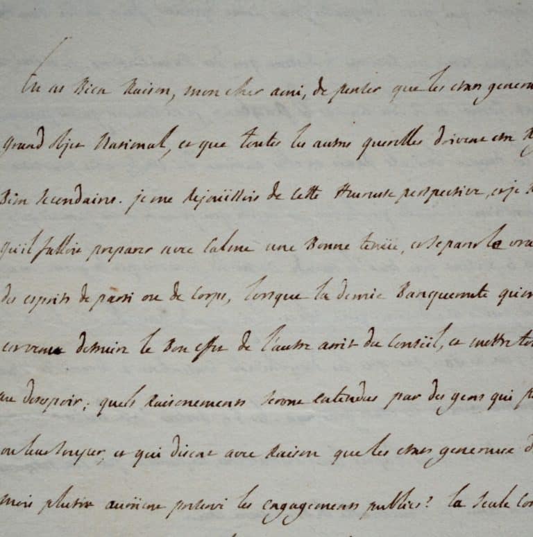 Belle lettre de La Fayette sur la convocation les états généraux