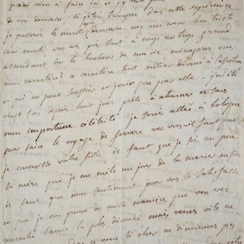 Très belle lettre d'amour de Germaine de Staël à Vincenzo Monti – vue 2