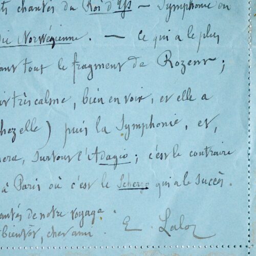 Lalo donne Le Roi d'Ys et Rapsodie Norvégienne, en 1887