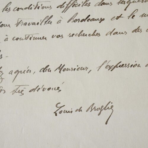 Louis de Broglie à propos de l'Académie des Sciences