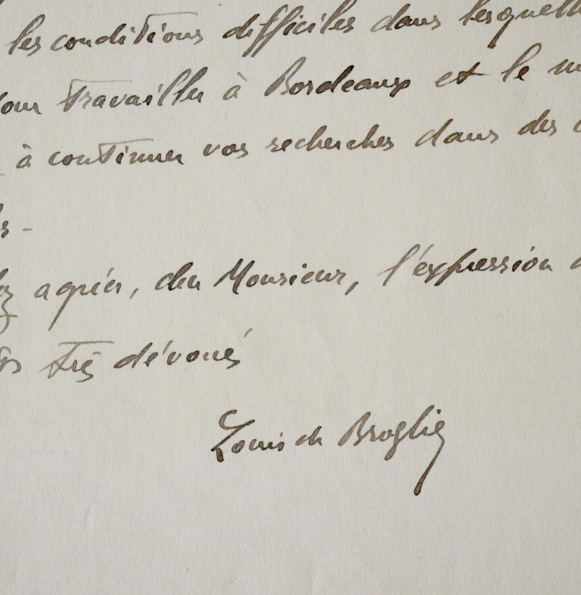 Louis de Broglie à propos de l’Académie des Sciences