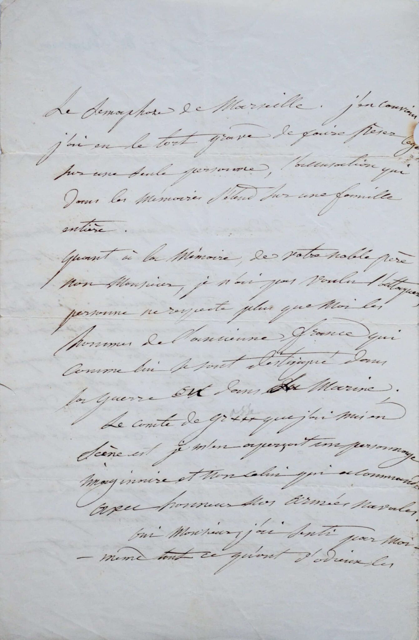 Longue et belle lettre d'excuses de Louise Colet – vue 3 Longue et belle lettre d'excuses de Louise Colet – vue 3