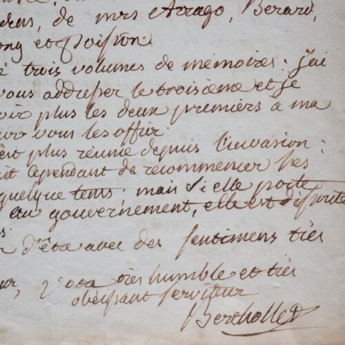 Berthollet défend sa Société d'Arcueil