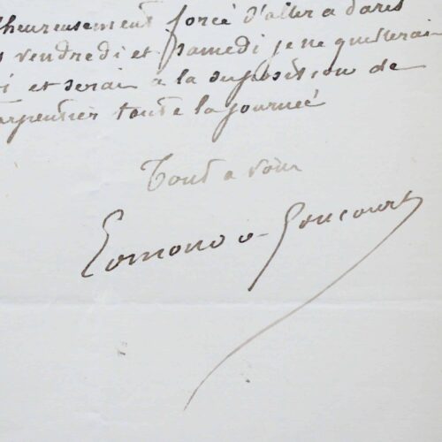 Edmond de Goncourt programme un rendez-vous avec Mme Charpentier