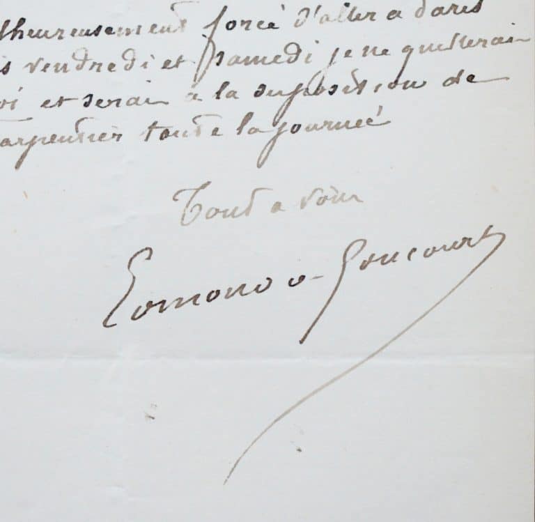 Edmond de Goncourt programme un rendez-vous avec Mme Charpentier