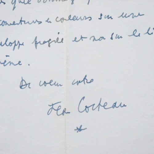 Cocteau à Jean-Claude Fasquelle