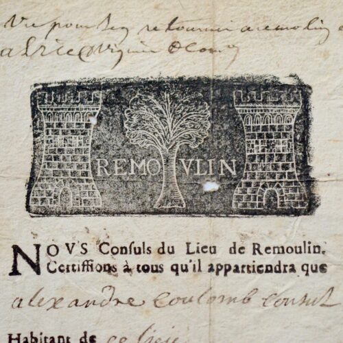 [Peste] Laissez-passer officiel durant la grande épidémie de 1720