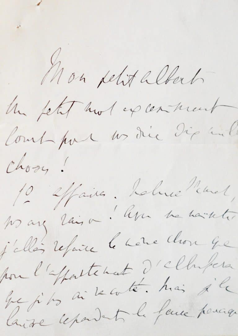 Proust annonce Du Coté de chez Swann à Albert Nahmias