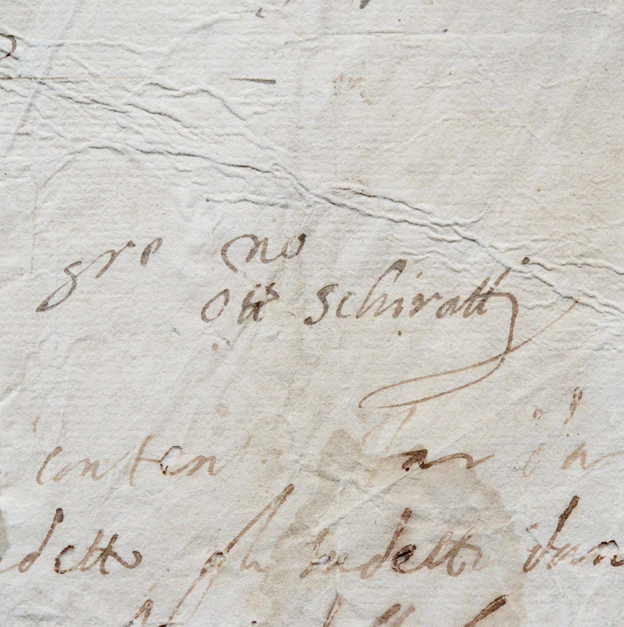 Très rare document manuscrit de l’architecte de la Renaissance italienne Ottaviano Schiratti