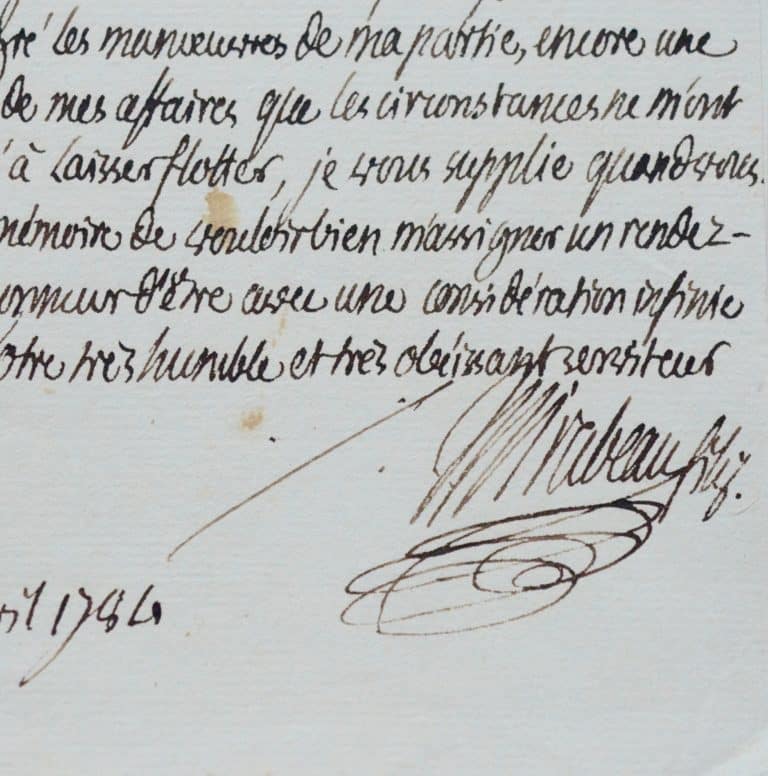 Mirabeau se sépare de sa femme