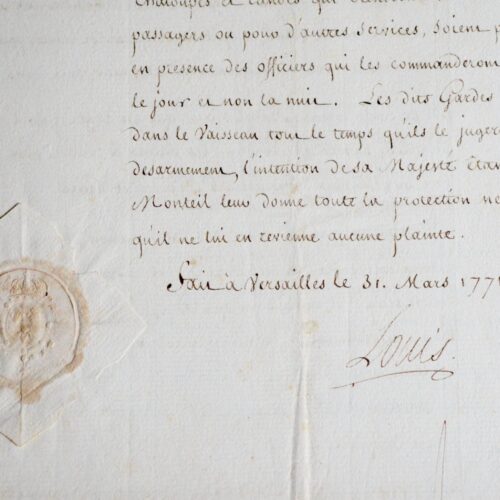 Lettre de mission maritime vers l'Isle de France