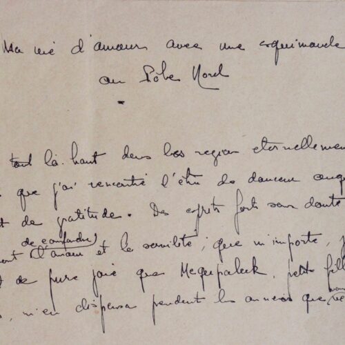 Peter Freuchen et sa femme esquimau, au Pôle Nord