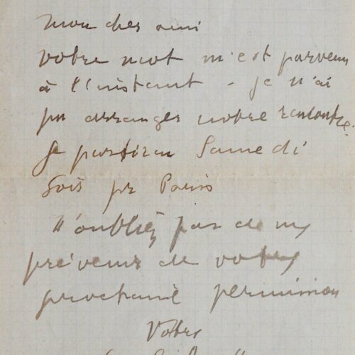 Lettre d'Apollinaire à Jean-Émile Laboureur – vue 2
