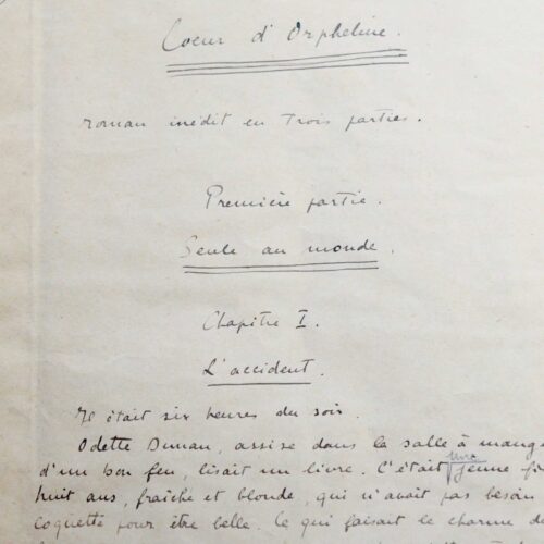 Manuscrit "épatant" d'Emmanuel Bove