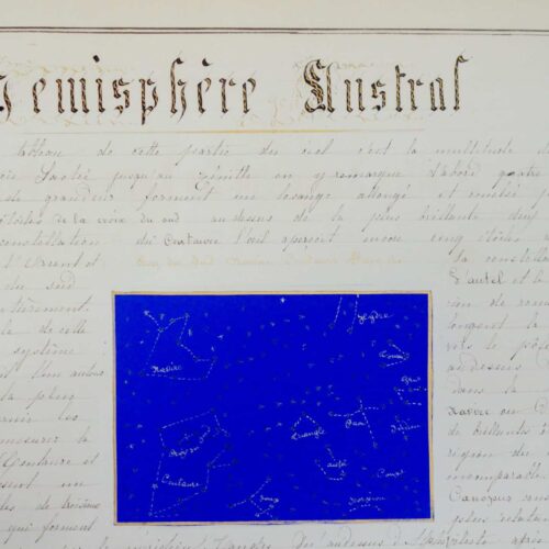 Extraordinaire atlas de cosmographie manuscrit et illustré