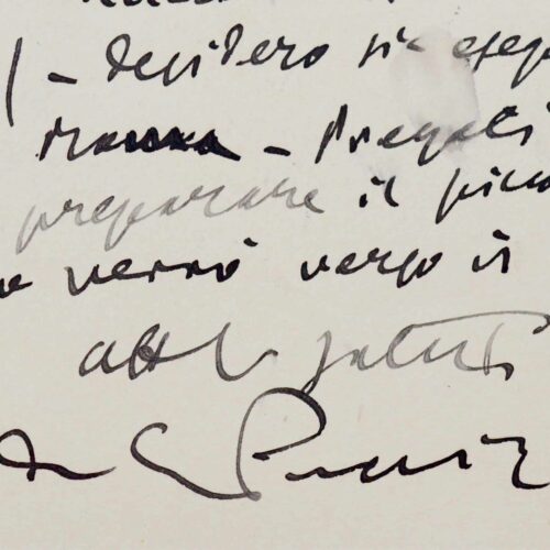 Carte de Puccini relative à ses représentations