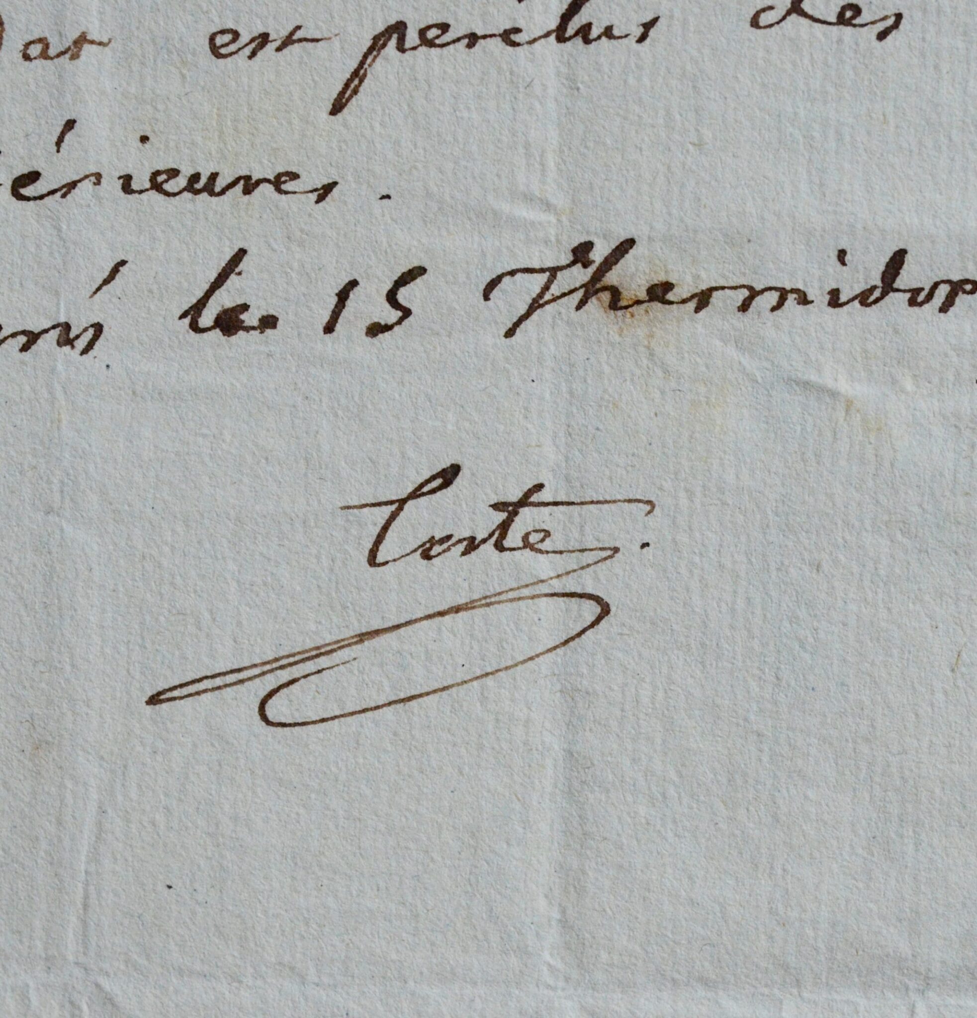 Billet du médecin de l’Empire Jean-François Coste