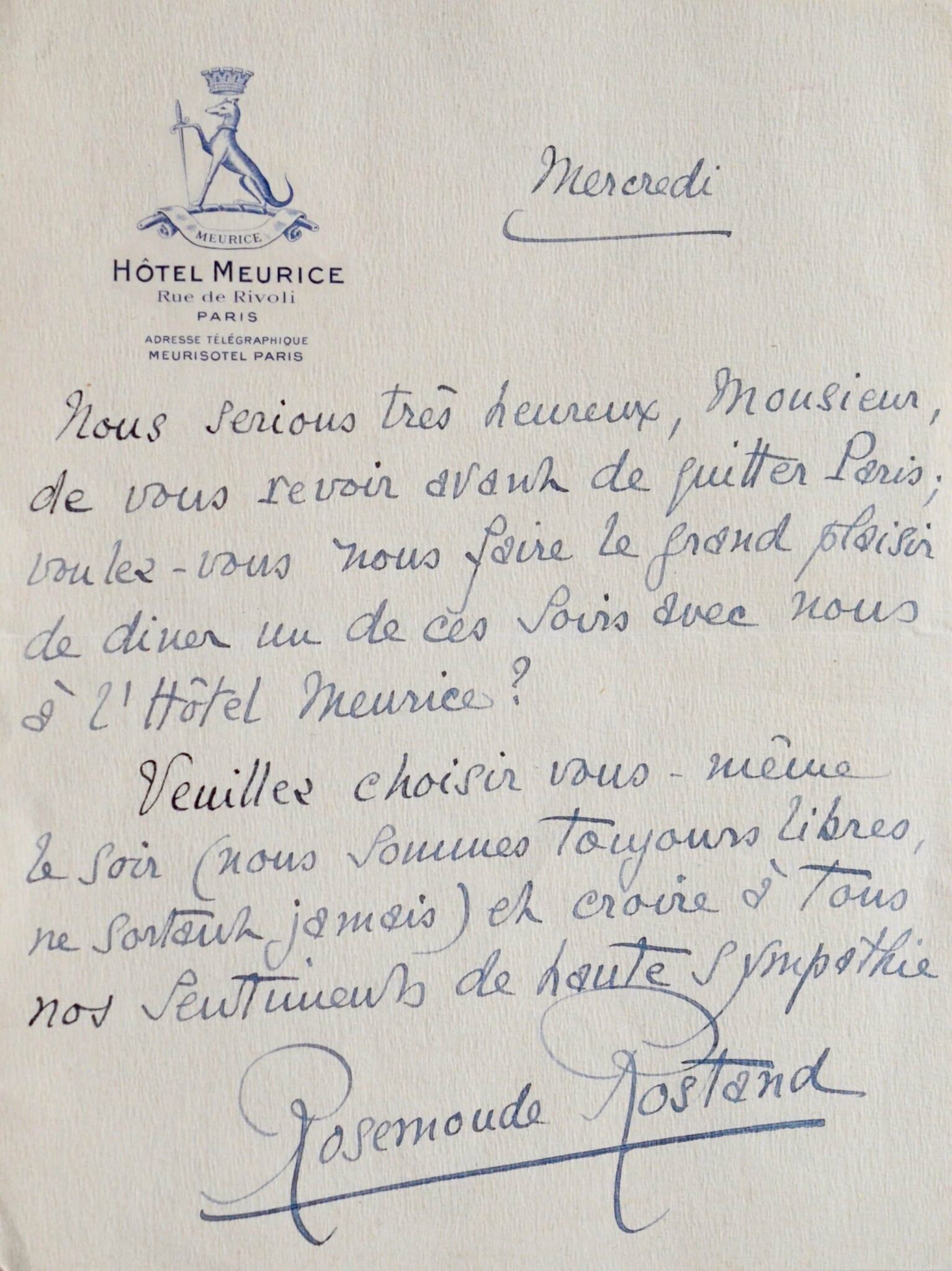 "l’homme le plus généreux, le plus loyal, le plus rare" E. Rostand – vue 3 "l’homme le plus généreux, le plus loyal, le plus rare" E. Rostand – vue 3