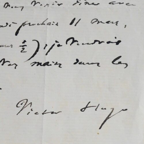 "vous m’avez fait venir des larmes aux yeux" Victor Hugo
