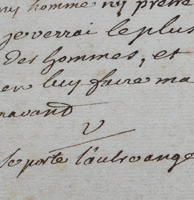 Amusant et affectueux billet de Voltaire à d&rsquo;Argental