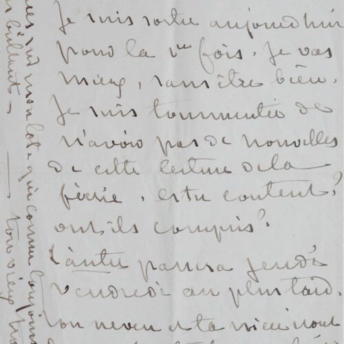 "Ton vieux troubadour" : lettre de Sand à Flaubert – vue 2