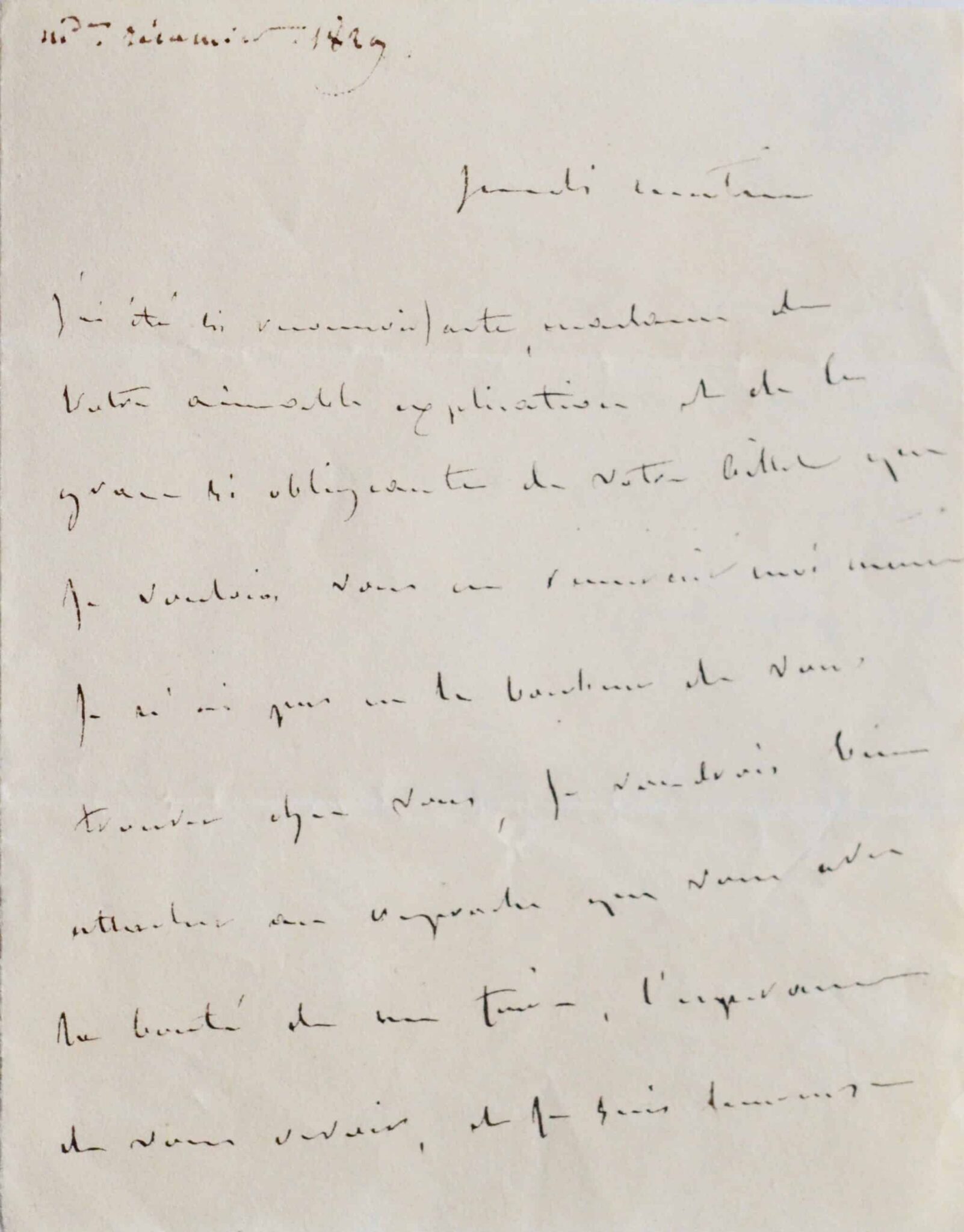 Charmante lettre de Madame Récamier, à la Princesse de Béthune Charmante lettre de Madame Récamier, à la Princesse de Béthune