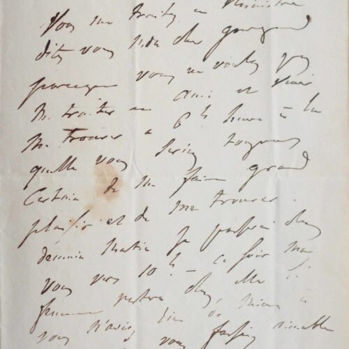 Lettre de Montholon à Gourgaud – vue 2
