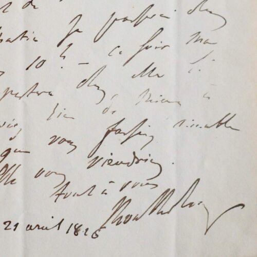 Lettre de Montholon à Gourgaud