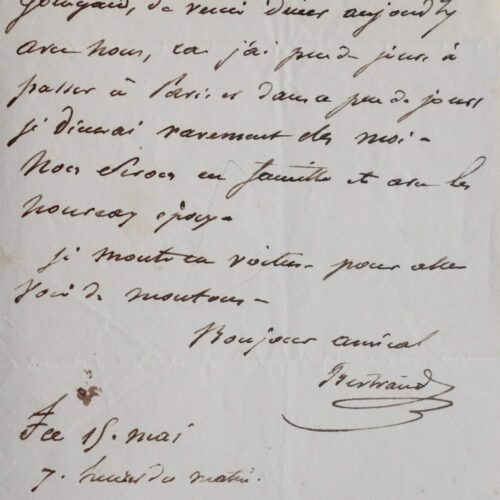 Lettre du général Bertrand à Gourgaud – vue 2